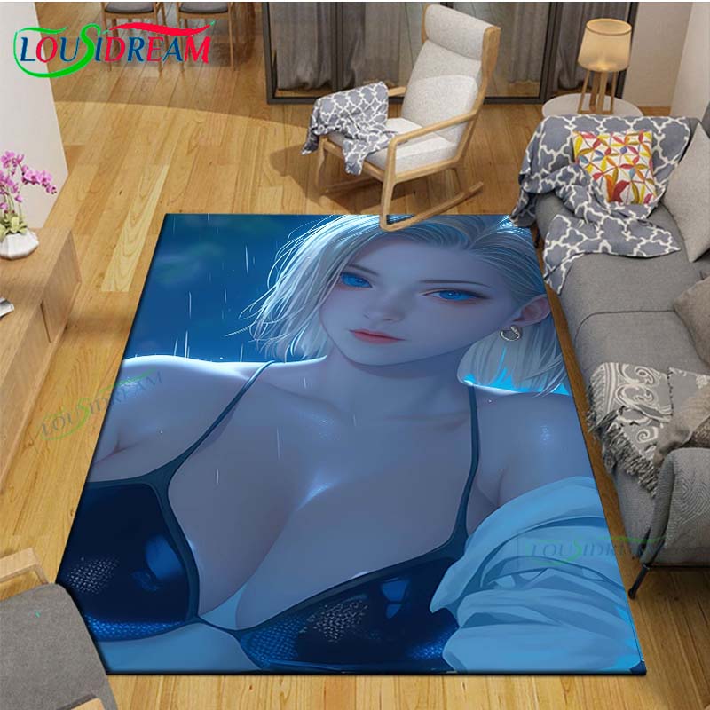 Fashion Sexy Anime Girl Carpet Room Decor Floor Mats Bedroom Yoga Mat Photography Props Area Rug Kids Bedroom Aldult Gift