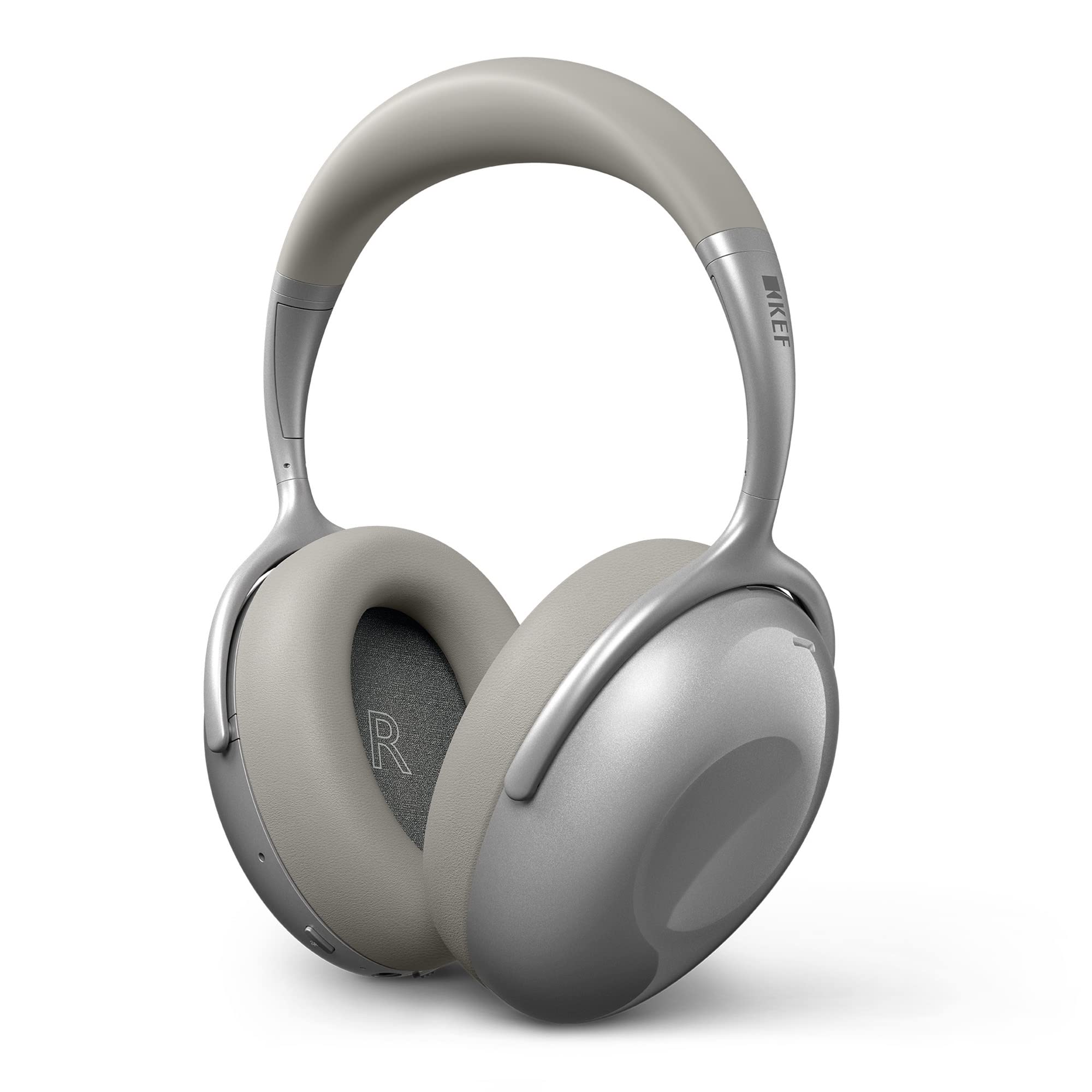 

KEF Mu7 Wireless Noise Stylish Long Playback Silver Headphones, Bluetooth, 5.1ch, Cancelling, Design, Time,