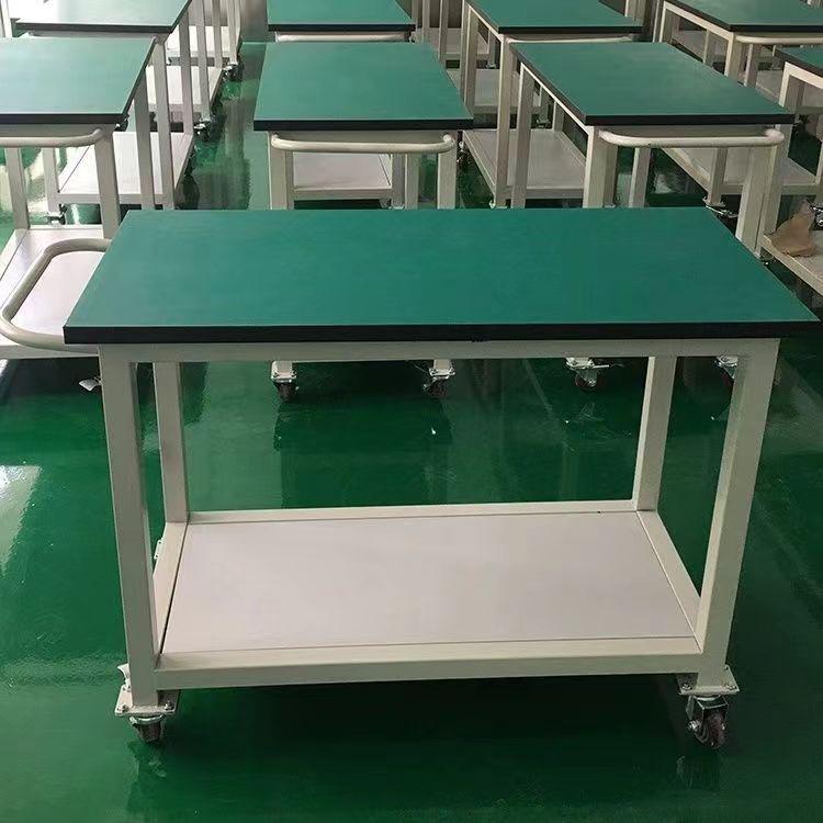 Movable Anti-Static Workbench with Wheels - Dual/Triple Layer Trolley & Packing Test Bench