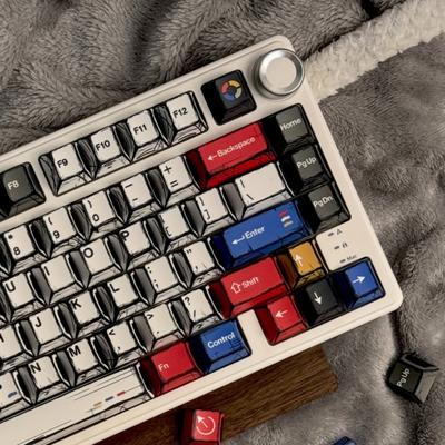 Klassische minimalistische Stile 136 Tasten PBT Tastenkappen Kompatibel für mechanische Tastaturen in voller Größe Tastenkappen Ersatz