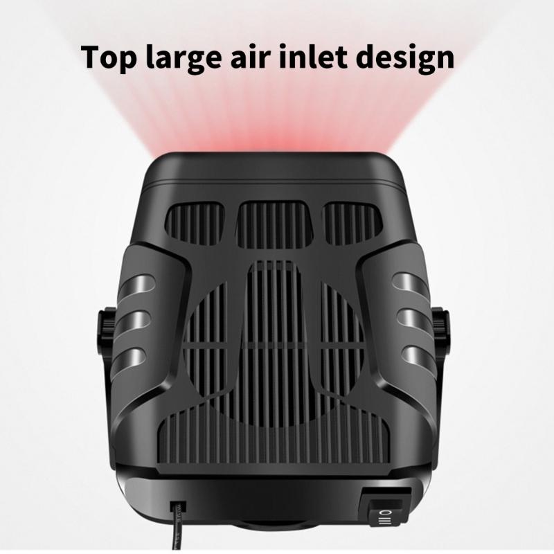 Car Heater & Defogger Small 12V/24v Vehicle Heater and Windshield Defroster for Efficient Winter Driving Safety