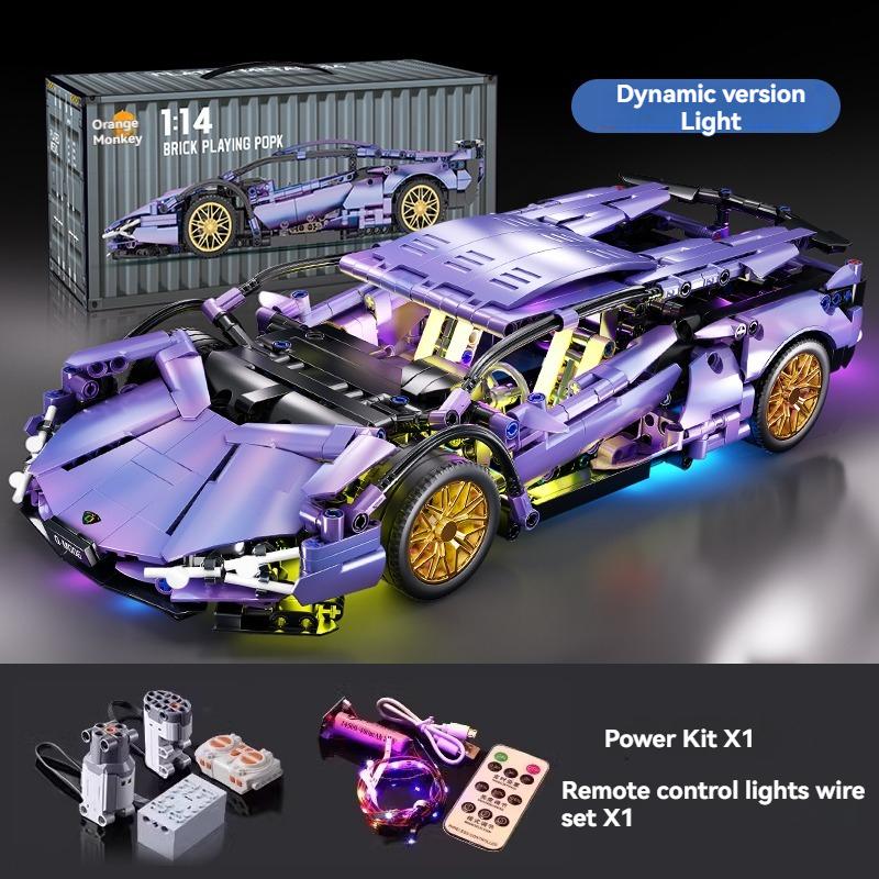 Non-Toxic Technical Super Racing Car Blocks Set Assembly Bricks Moc Style Desktop Collection Birthday Halloween Christmas Gifts Kids Adult