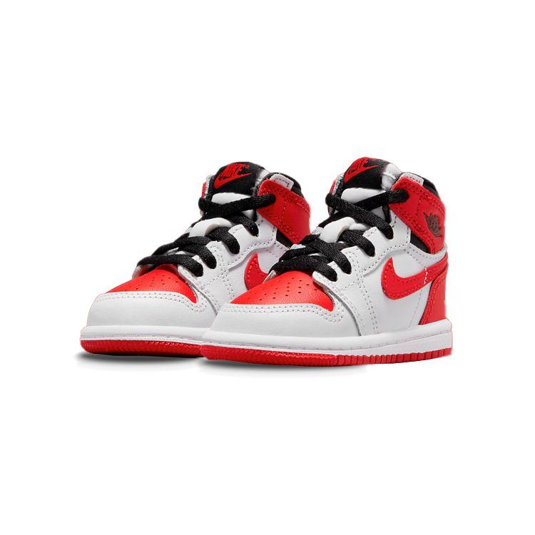 Air Jordan 1 Retro High OG TD Heritage Sneakers per Bambini Rosso Bianco University-Red AQ2665-161