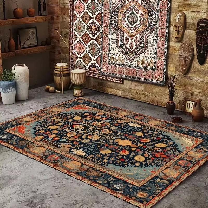 Retro-ethnische Teppiche, türkischer Perserteppich für Wohnzimmer, Nachttisch, Schlafzimmer, Vintage-Bodenmatte, Eingang, Fußmatte, Teppich, großer Teppich