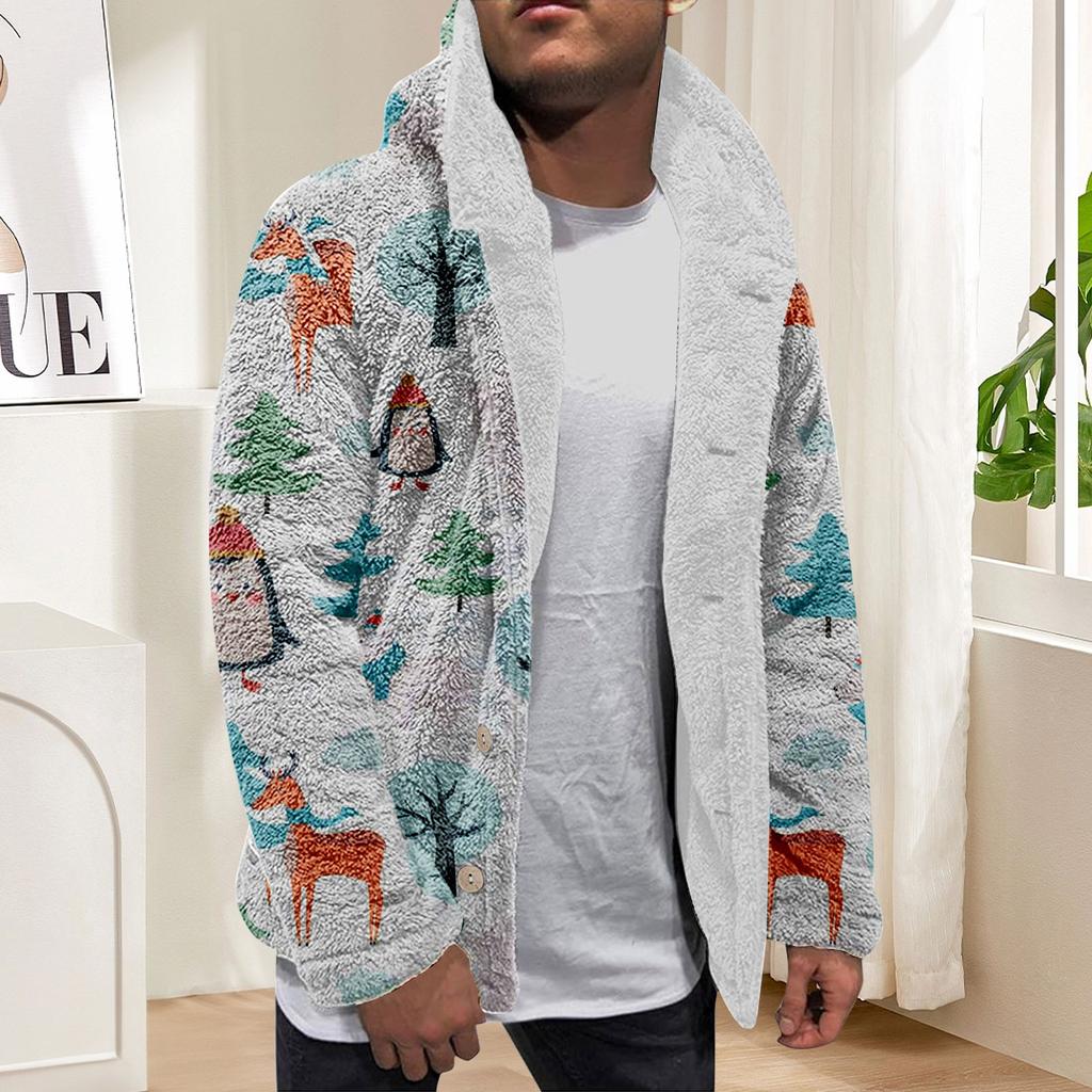 Men'S Winter Zipper Hooded Fleece Sweatshirt With Patch Pocket Casual Jacket