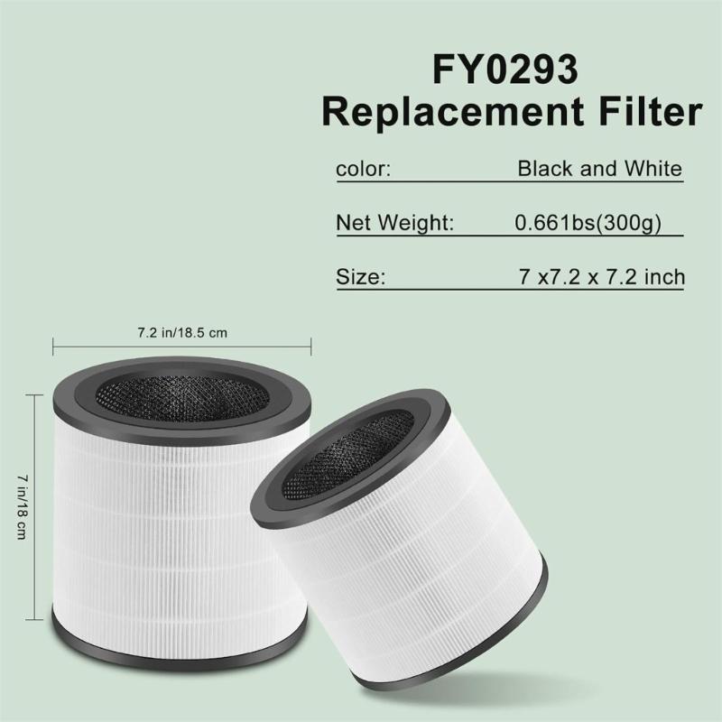 Pack of 2 Air Cleaners Filter Air Purifiers Filter Air Cleaners Filter Accessories Replacement Filters for FY0194