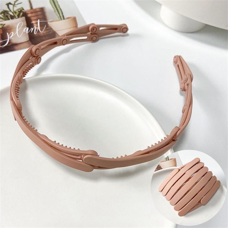 

Телескопическая повязка на голову Портативная складная заколка Женская Волшебная Нескользящая повязка на голову Ободок для волос с зубцами Модные аксессуары для волос