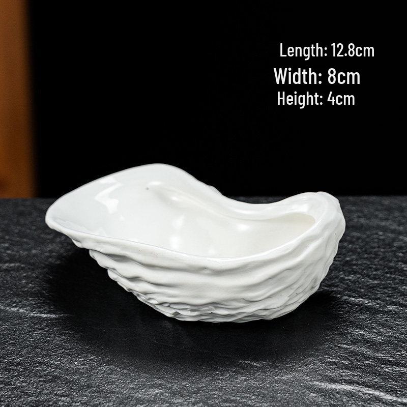 Creative Round White Ceramic Dipping & Seasoning Plate