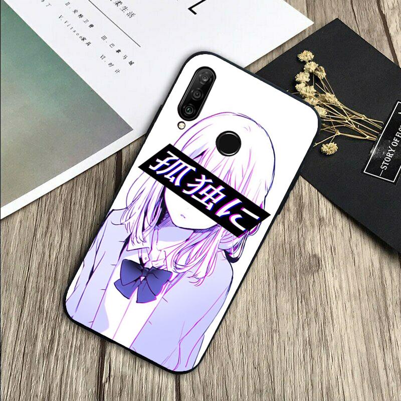 Sad Anime Aesthetic Senpai For Huawei Nova Y72 Y73 Y90 Y70 Y60 Y91 Y61 12s 12i 11i 8i 9 10 SE P40 Lite P60 P30 Pro Case