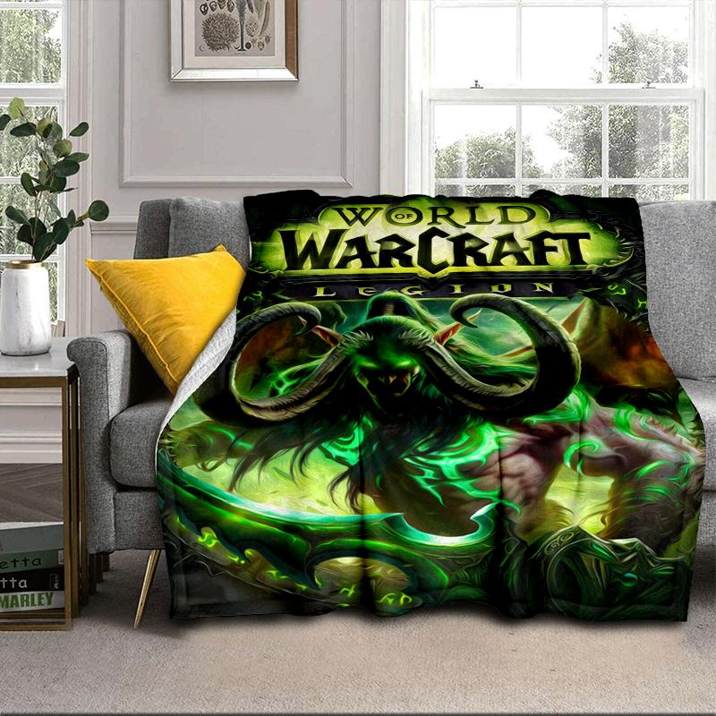 Warcraft game Blanket Flannel Blanket for bed, sofa, Camping, Hiking, Picnic Essentials, gift for family Fan gifts