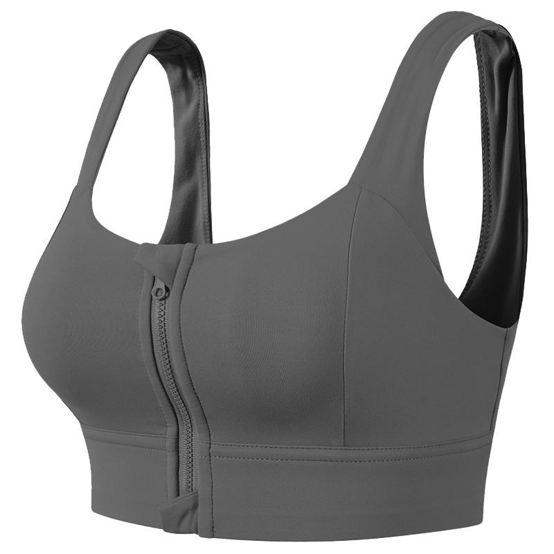 High Support Front Zipper Shockproof Yoga Bra for Running