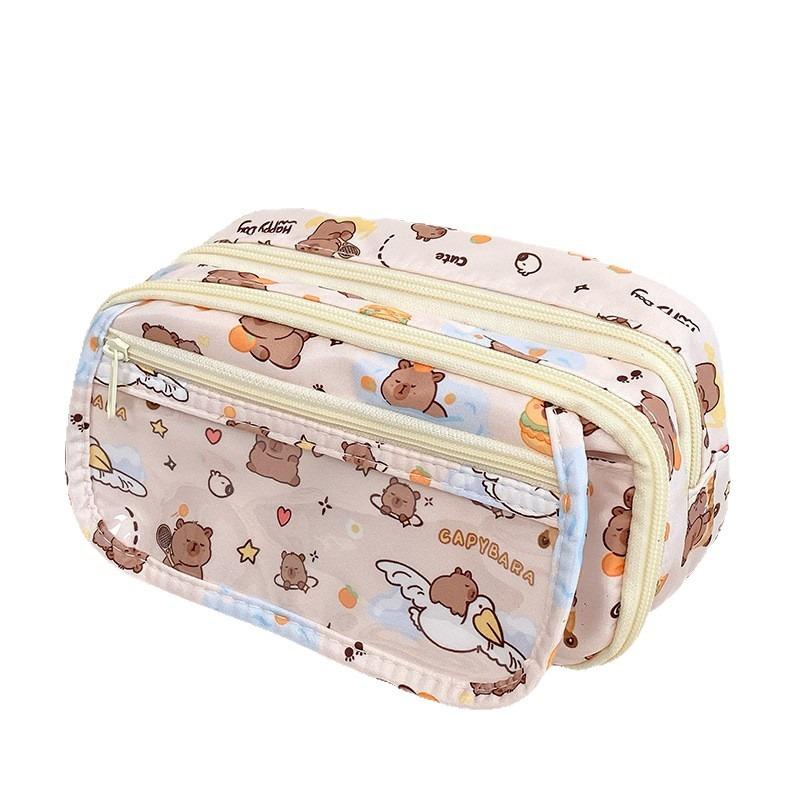 Cute Cartoon Pain Bag Pencil Case Large Capacity Stationery Bag For Students