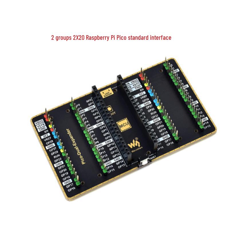 Raspberry Pi Pico Erweiterungsplatine mit doppelten 2×20 Pin-Headern & USB-Stromversorgung