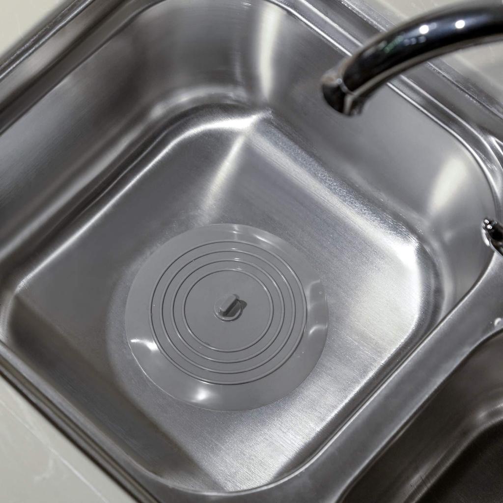 Ronde Siliconen Badkuip Stop & Afvoerafdekking, 15,2 cm - Keuken & Badkamer Waterstopper, Geurbestendige Vloerafvoer.