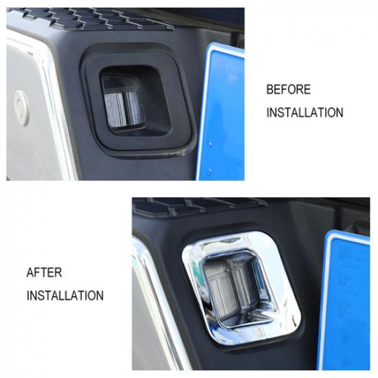 2x Rear License Plate Lamp Cover Trim Frame For Dodge Ram 1500 2010-2017 Chrome