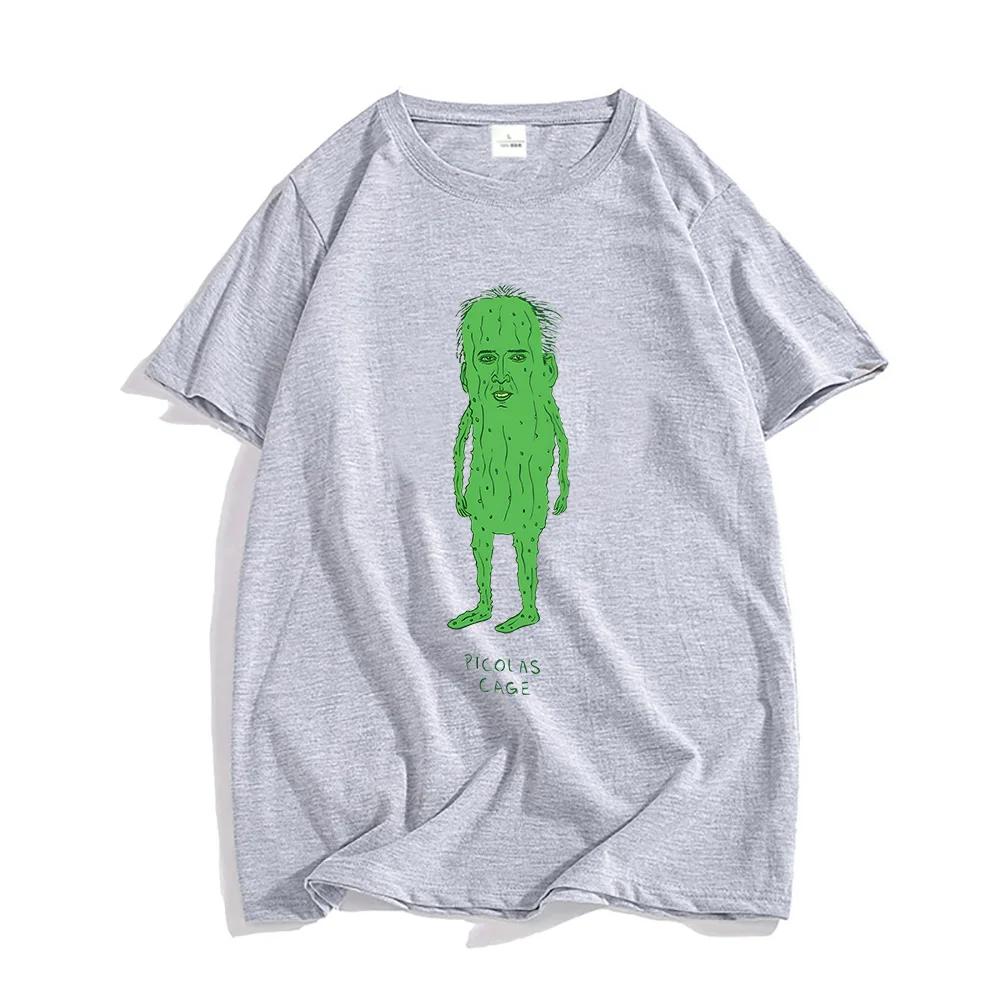 Picolas Cage Meme Lustige T-Shirts MÄNNER Hübsch Originalität T-Shirts 100% Baumwolle Vier Jahreszeiten T-Shirts Manga/Comic Aufkleber Harajuku