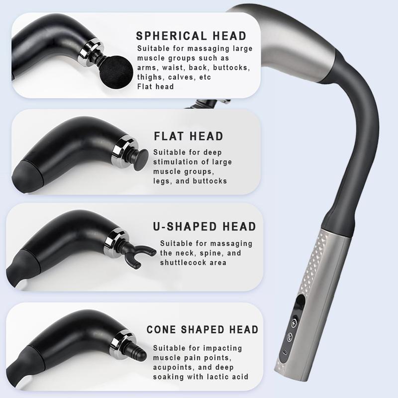2025 New Smart Fascia Gun Electric Massager Massage Hammer Electric Fascia Gun Home Handheld Hammer Back Artifact Christmas Gift