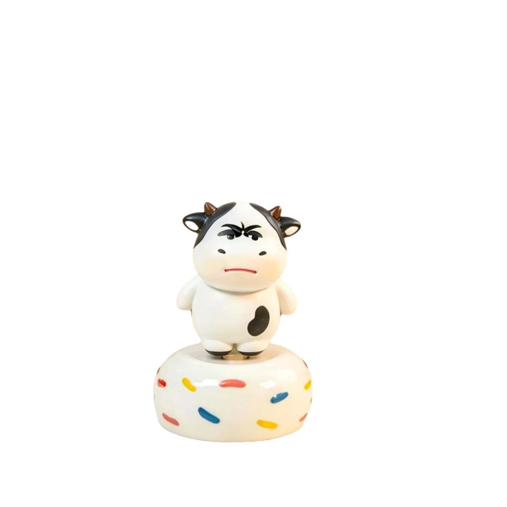 Aggrieved Grass Cow Figure Cute Center Console Decoration Calf Car Ornament Car