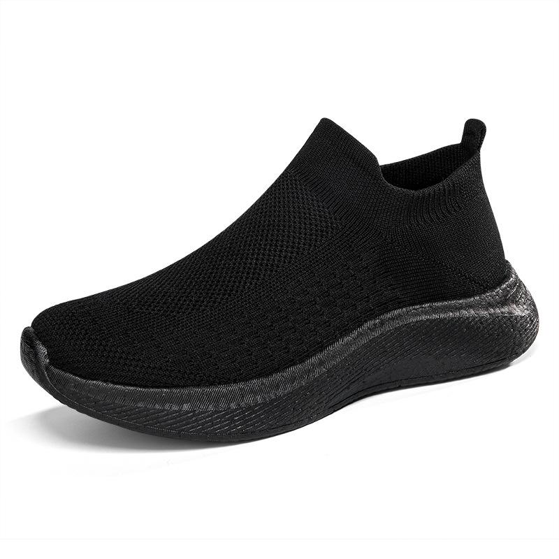 Large Size New One-pedal Cover Foot Walking Light Lazy Shoes Flying Woven Mesh Casual Shoes Couple Shoes