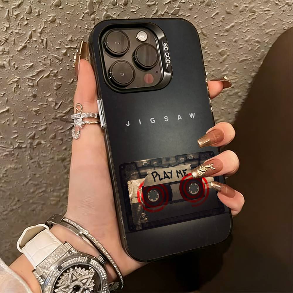 S-Saw Jigsaw-w Phone Case For iPhone 17,16,15,14,13,12,11 Plus,Pro Max,XS,Colorful Silver Phone case Funda Cover iPhone14ProMax