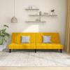 VidaXL 2-seater Sofa Bed Yellow Velvet 375845