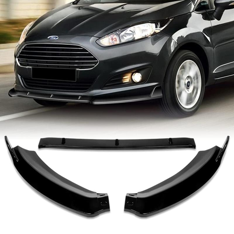 Gloss Black Car Front Bumper Splitter Lip Diffuser Body Kit Spoiler Guard For Ford Fiesta 2014 2015 2016 2017 2018 2019 Model Gloss Black