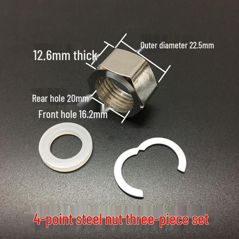 Stainless Steel Corrugated Pipe Nut for Water Heater, 4/6 Inch; 201/304 Hose Connector with Gasket