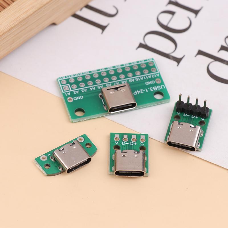 5Pcs Usb Adapter Board Typec16P To 2.54 Pin Terminal Upgrade Version With Holes For Fixation
