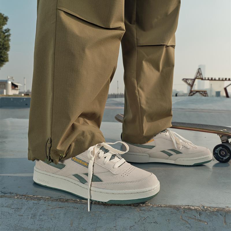Reebok Club C Revenge Trek Green Classic Yellow Bone Sneakers 100074164
