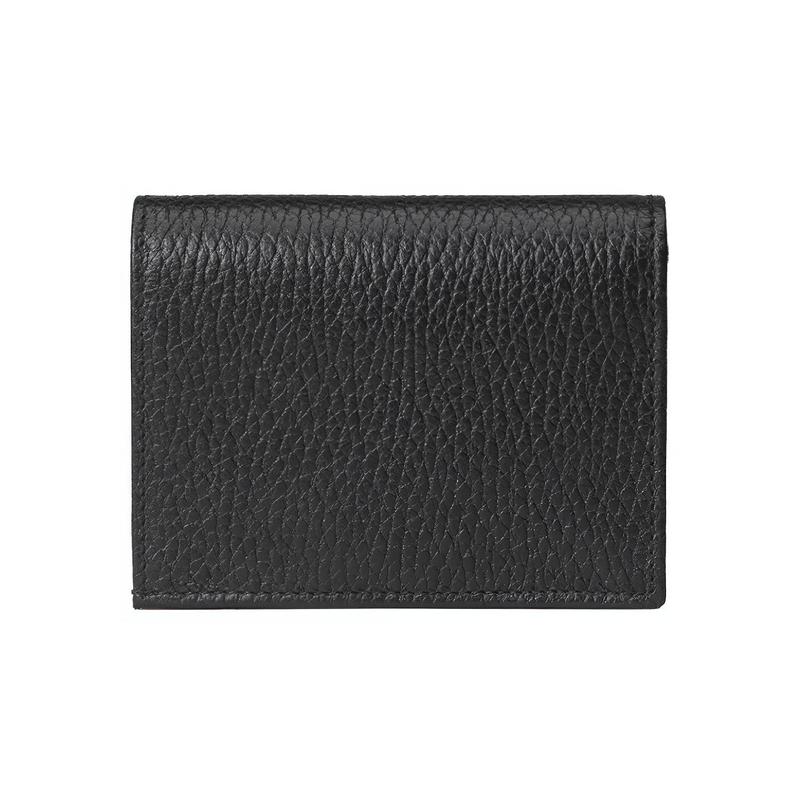 Gucci GG Marmont Marmont Logo bi-fold flap leather card holder wallet women's black