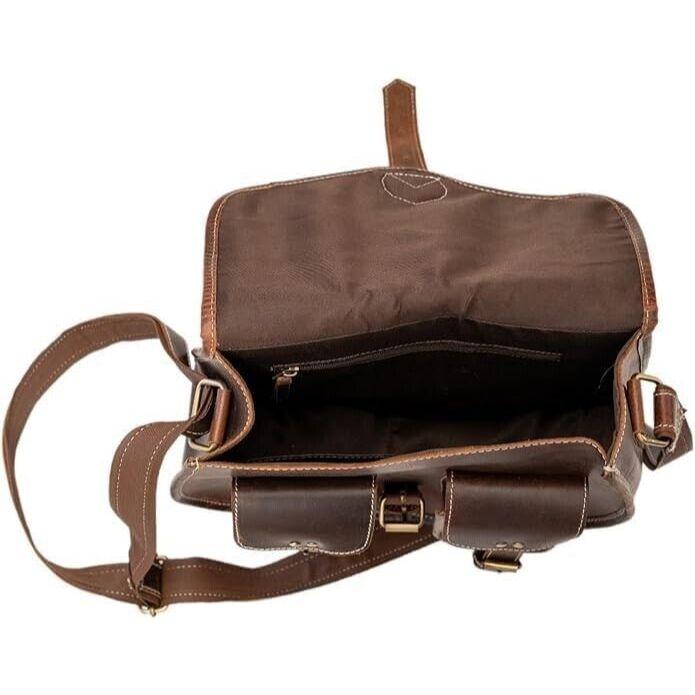 Vintage Cowhide Leather Crossbody Purse Handbag for Women Purse Tote Ladies Bag