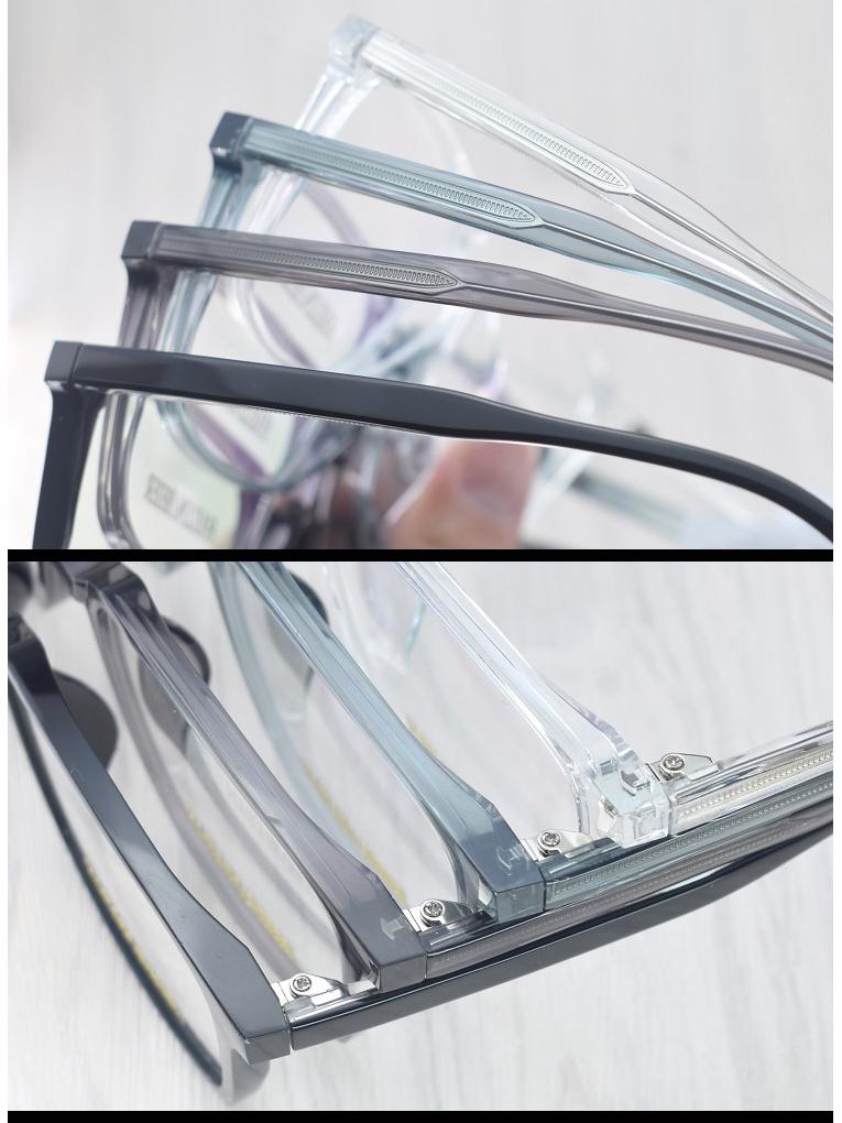 Stylish Unisex Large Frame Rectangular TR90 Transparent Eyeglasses