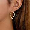 Retro Minimalistisch Geometrisch Quadrat Abnehmbare Dreiecke Ohrstecker für Damen Mode Zirkon Accessoires Party Geschenke