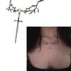 Punk Sword-Pendant Necklace Gothic Tree Branch Chain Sword-Hip Hop Silver Y2k Necklace Jewelry Medieval-Ornament Gifts