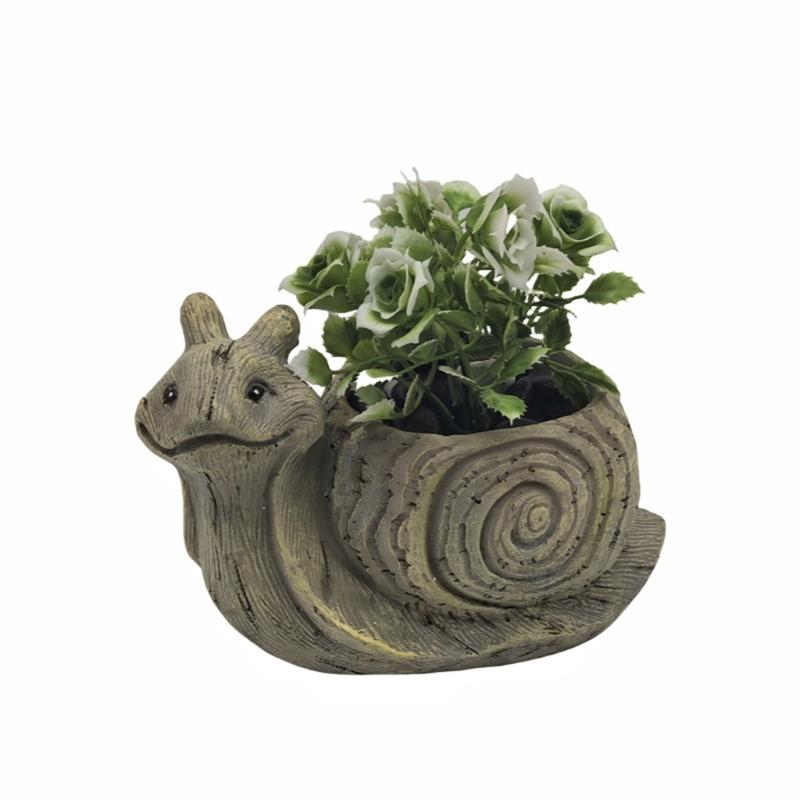 Cartoon Animal Succulent Planter Turtles/Snail/Hedgehog Plant Holder Resin Cactus Container for Home Office Decoration