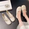 Chinese national style Mary Jane shoes evening gentle wind with skirt French beautiful fairy wind shallow mouth single shoes women's shoes