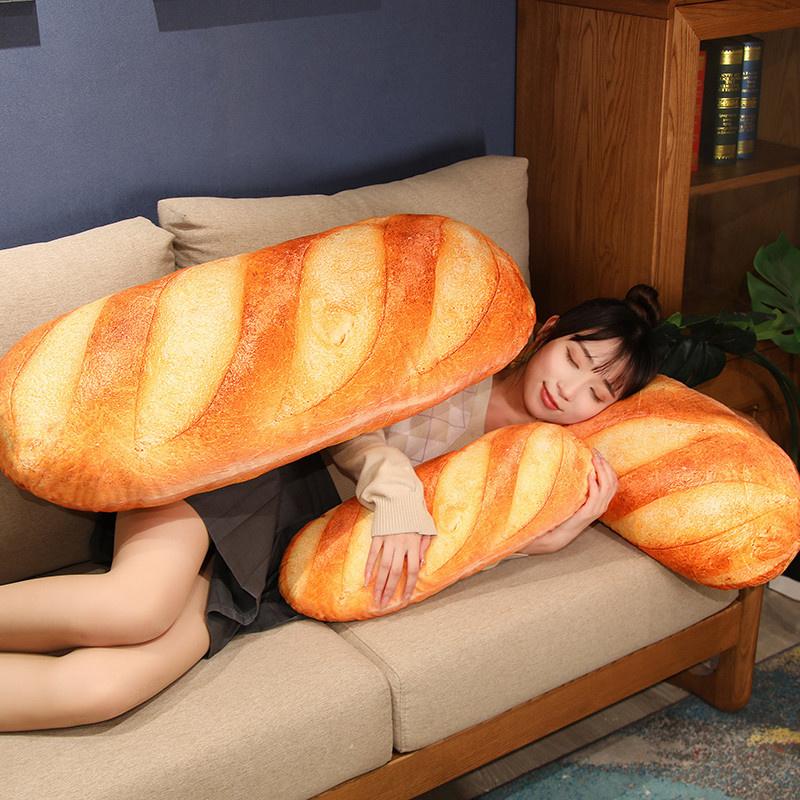 20~100Cm French Bread Plush Pillow Stuffed Printing Images Food Plushie Baguette Party Prop Decor Sleeping Companion Gift For Ki