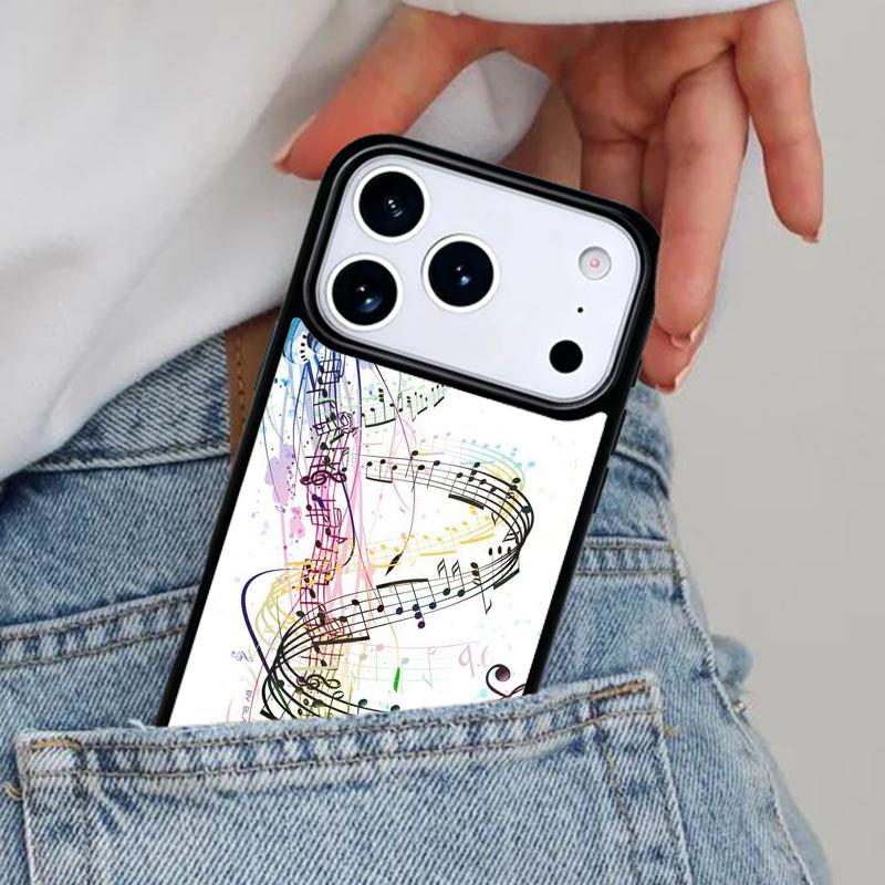 Music Note Musical Treble Clef Phone Case for iPhone 17ProMax 12 13 14 15 16e 17 Pro Max Plus Air Cover