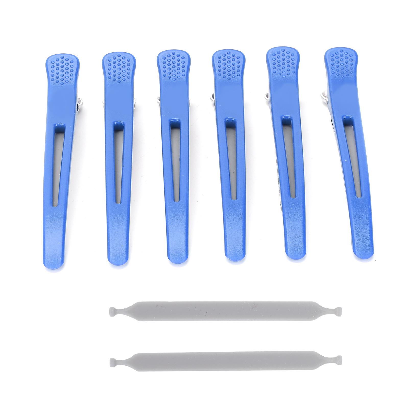 

6 шт. профессиональных заколок для волос, нескользящие, разделительные, заколки для волос «утконос» для стрижки и укладки волос Blue