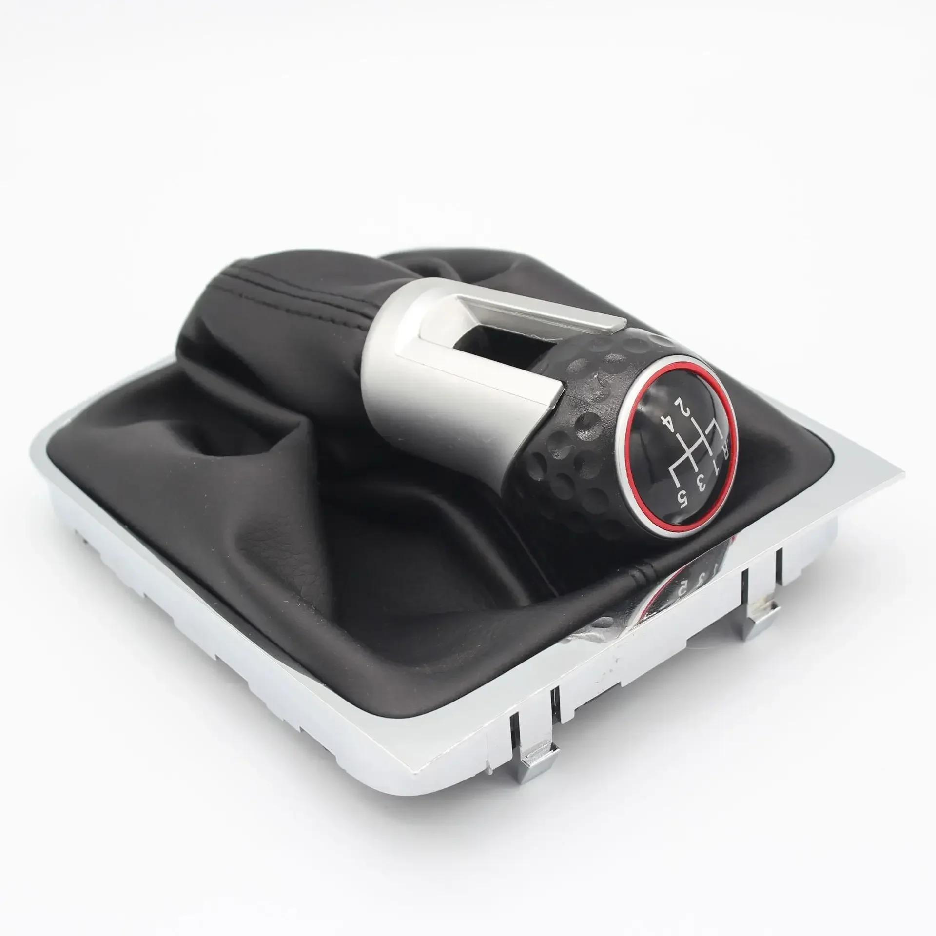 Leather Gear Shift Knob for VW Golf 7 A7 MK7 GTI GTD 5/6 Speed Level Shift Car Boot LHD 2013-2018 Customizable Shift Pattern