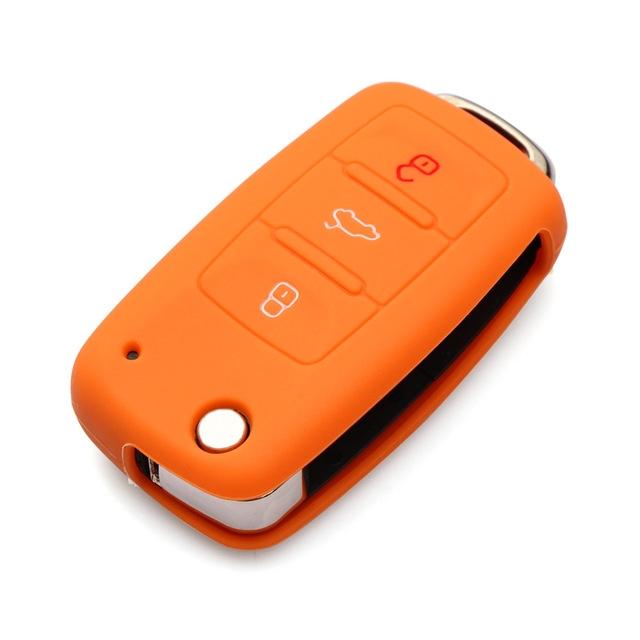2 PCS Silicone Car Key Cover Case for Volkswagen Golf