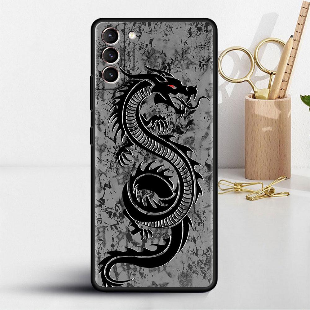 

Чехол для Samsung Galaxy S22 S20 Ultra S21 FE S10 S9 Plus Note 20 10 Lite 9 Мягкая накладка для телефона Мода Китайский Винтажный Дракон Samsung Note 9