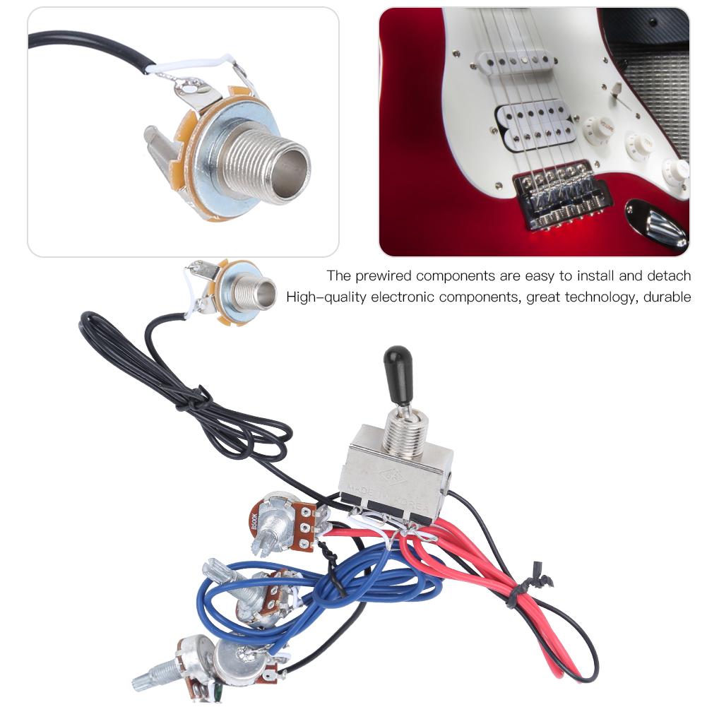 Guitar Wiring Harness Kit Prewired 3 Way   2V2T1J for Electric Guitar Wire Accessories