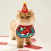Pet New Year Set - Chinese-style Cat and Dog Aprons, Gold Coins, Joyful Carp, Festive Necklaces, Peaceful and Happy Hats