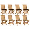 Chaises de jardin et coussins  lot de 8 Bois de teck massif