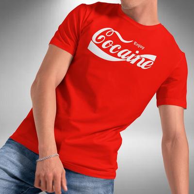 Enjoy Cocaine T-Shirt Funny Drug Music Dance Party Animal Small To 5XL