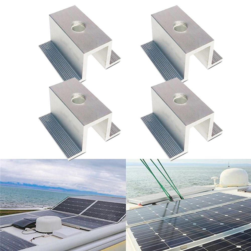 4/10Pcs Solar Middle Clamp PV For Frame Aluminum Alloy Solar Panel Pressure Block Solar Photovoltaic Bracket For Frame Modules