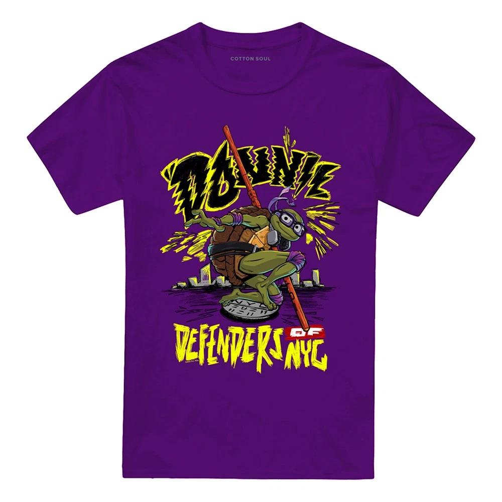 Tmnt: Mutant Mayhem Donnie City T-Shirt S-4XL, Purple 3XL