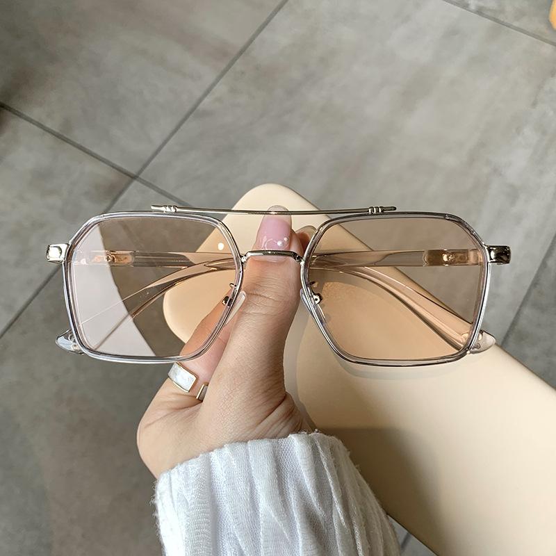 Vintage Retro Women Sunglasses Korean Fashion Double Bridge Sun Glasses Men Fishing Driving Unisex