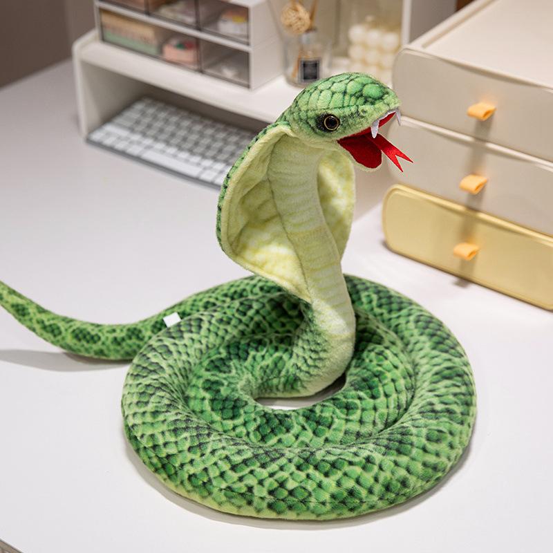 Cartoon Simulation Cobra Doll Plush Toy Boa Constrictor Zodiac Snake Doll Boy Funny Trick Gift